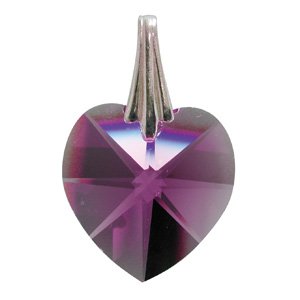 Coeur de cristal violet